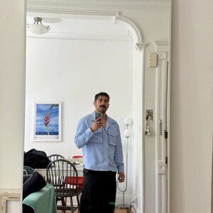 Relaxed Wide-Leg Black Trousers